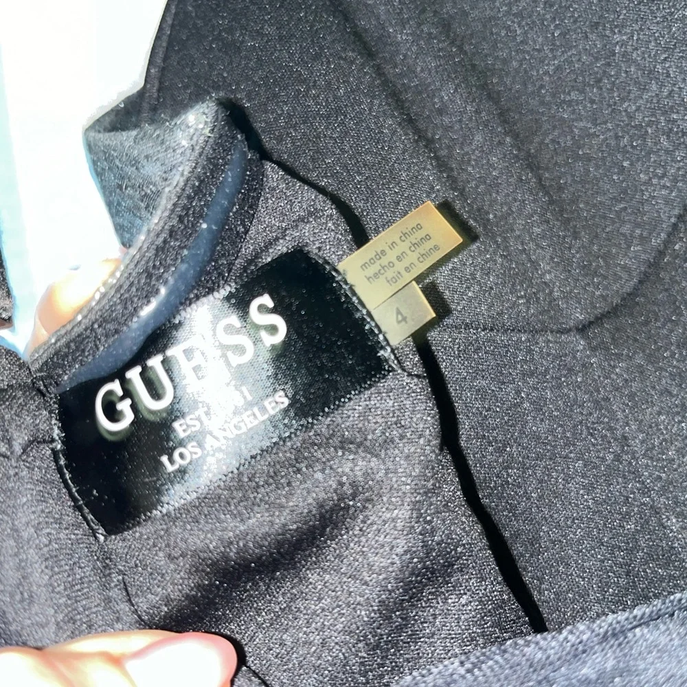 Guess Gunmetal shimmer embossed fit and flare cocktail dress - Picture 4 of 5